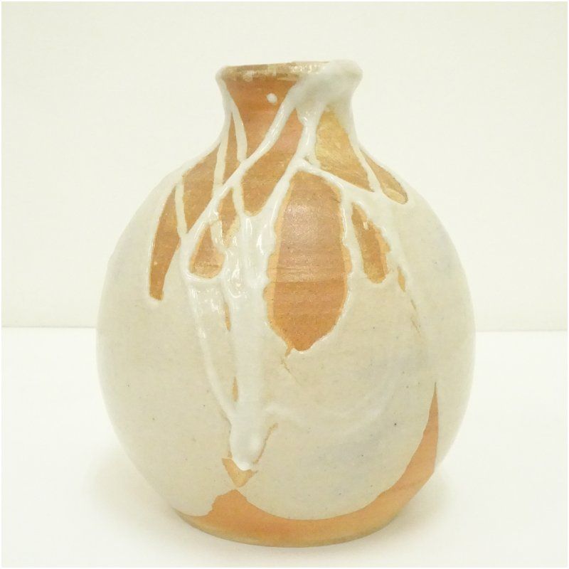 益子焼 益子窯 木村充良造 流釉瓶 共箱 インテリア アート オブジェ 道具 雑貨 伝統工芸 骨董 おしゃれ