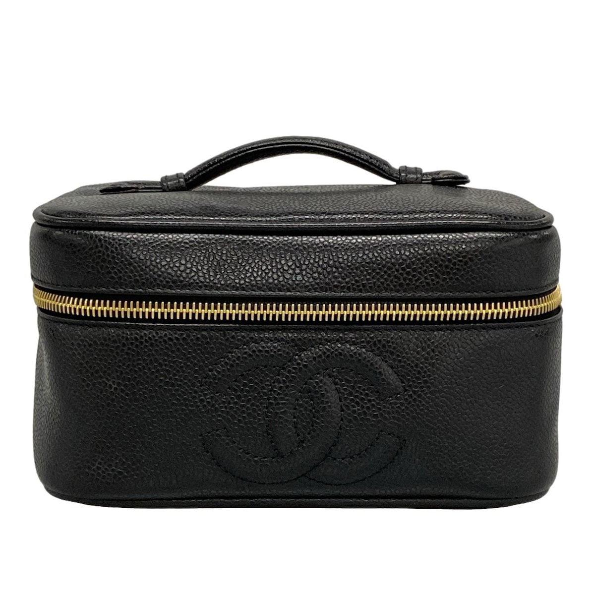 CHANEL シャネル バニティバッグ - A01997 黒 ゴールド金具
