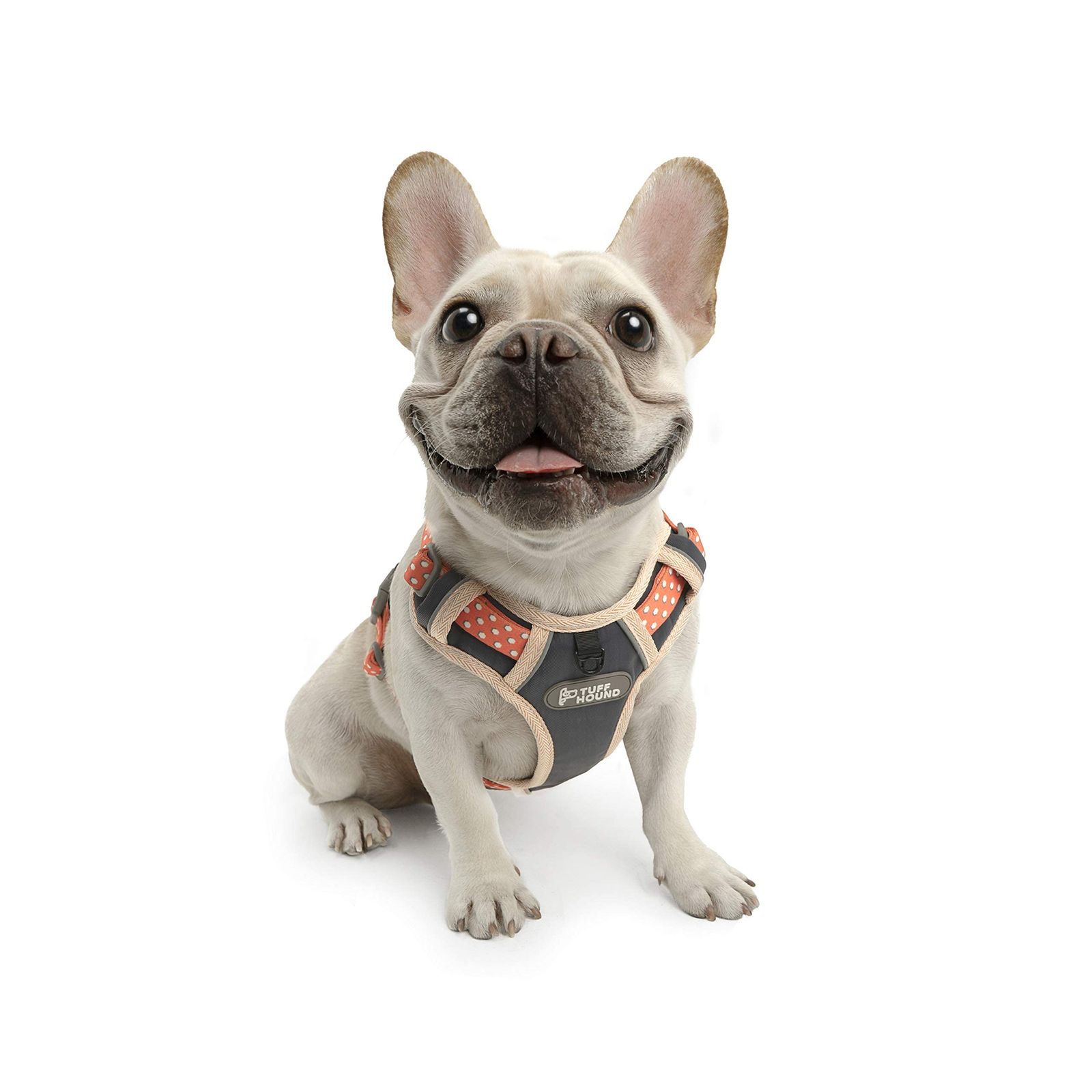 新品 【日本正規代理店品】TUFF HOUND 犬 ハーネス メッシュ素材 通気性一番 夜間反射 引っ張り防止 歩行補助 人気 可愛い 軽量 小型犬 中型犬 大型犬 柴犬 胴輪 調節可能 散歩用(L グレー)