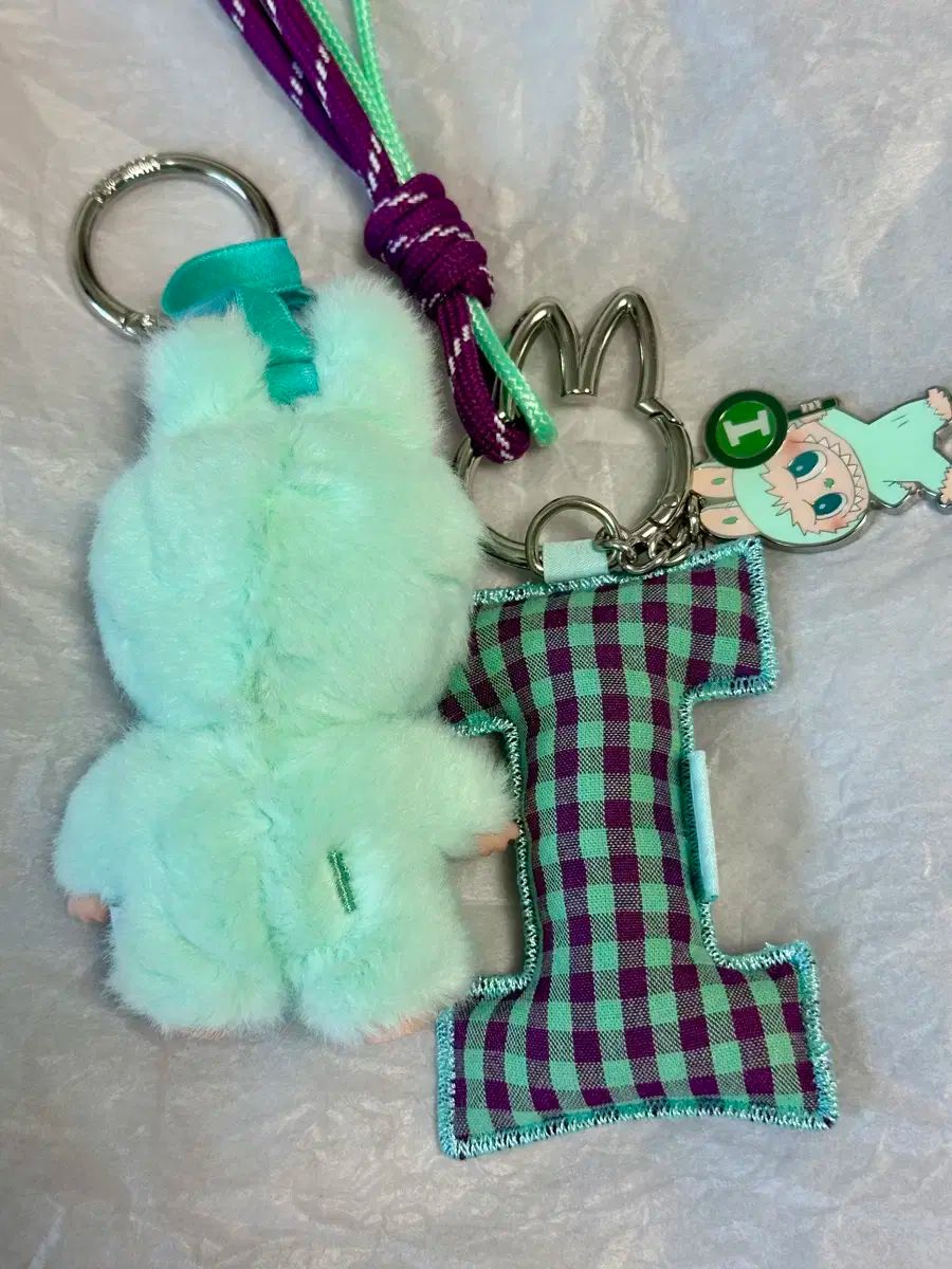 Labubu(ラブブ）秘密 キーホルダー クリアランス イニシャル キー I