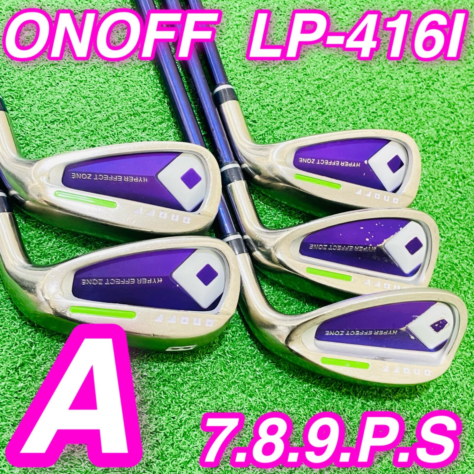 9217 ONOFF LP-416I オノフ レディース 女性用 右利き アイアン5本セット フレックスA 7.8.9.P.S
