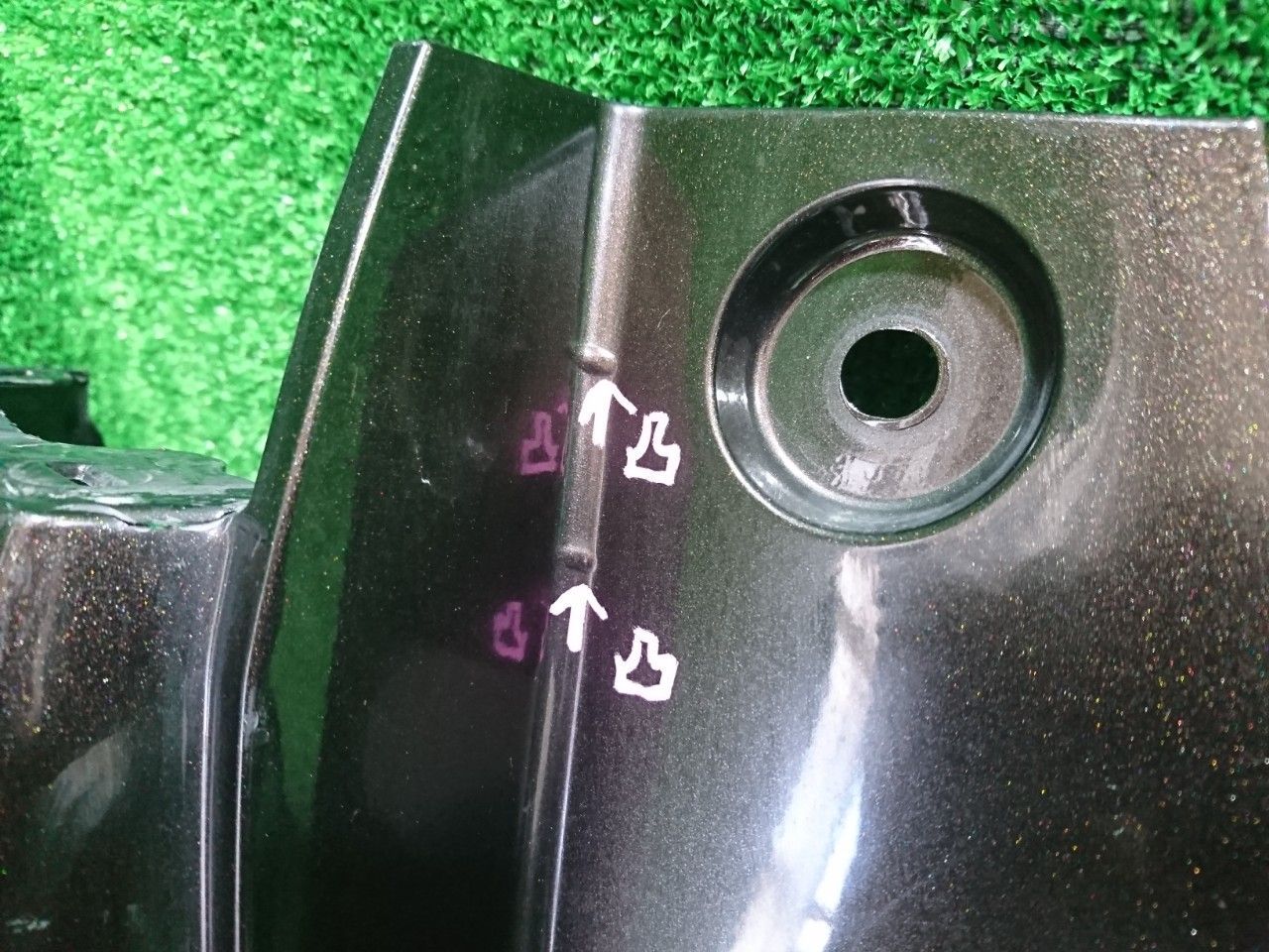 JF3後期 NBOXカスタム リアバンパー ブラウン YR634P 18994