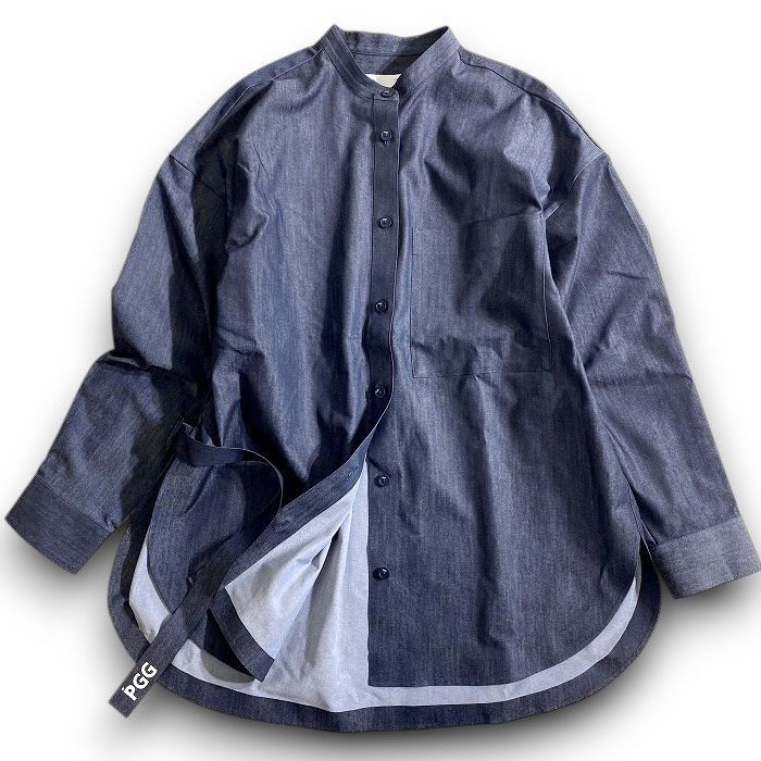 シャツジャケット 共布スカーフ付き