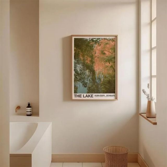 Florent Bodart Louisiana THE LAKE 50 x 70 cm アートポスター 北欧 デンマーク 500 700 mm ルイジアナ美術館