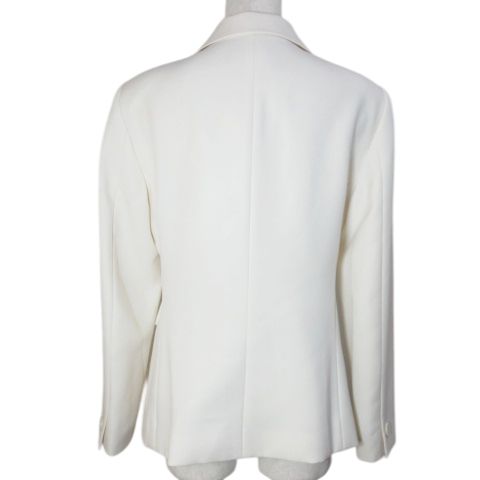 ドゥクラッセ DoCLASSE THE CLASSE ザ クラス テーラード ジャケット 30456 シングル 1B 総裏地 7 S相当 白 ホワイト X