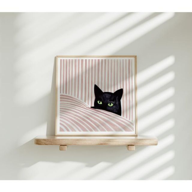Iga Kosicka Black Cat 50 x cm アートプリント アートポスター 北欧 デンマーク
