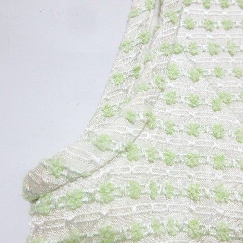 【美品】Rene 膝丈ツイードワンピース TISSUE ノースリーブ 34 ルネ Rene ツイード ノースリーブワンピース TISSUE ビジュー 34