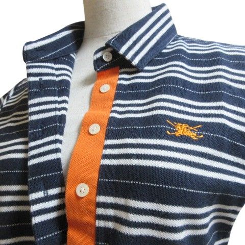 BURBERRY GOLF ポロシャツ ネイビー M カジュアル スポーツ BURBERRY