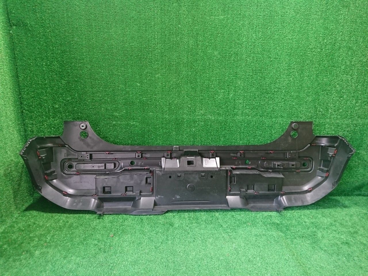 リアバンパー 無塗装黒×レッド