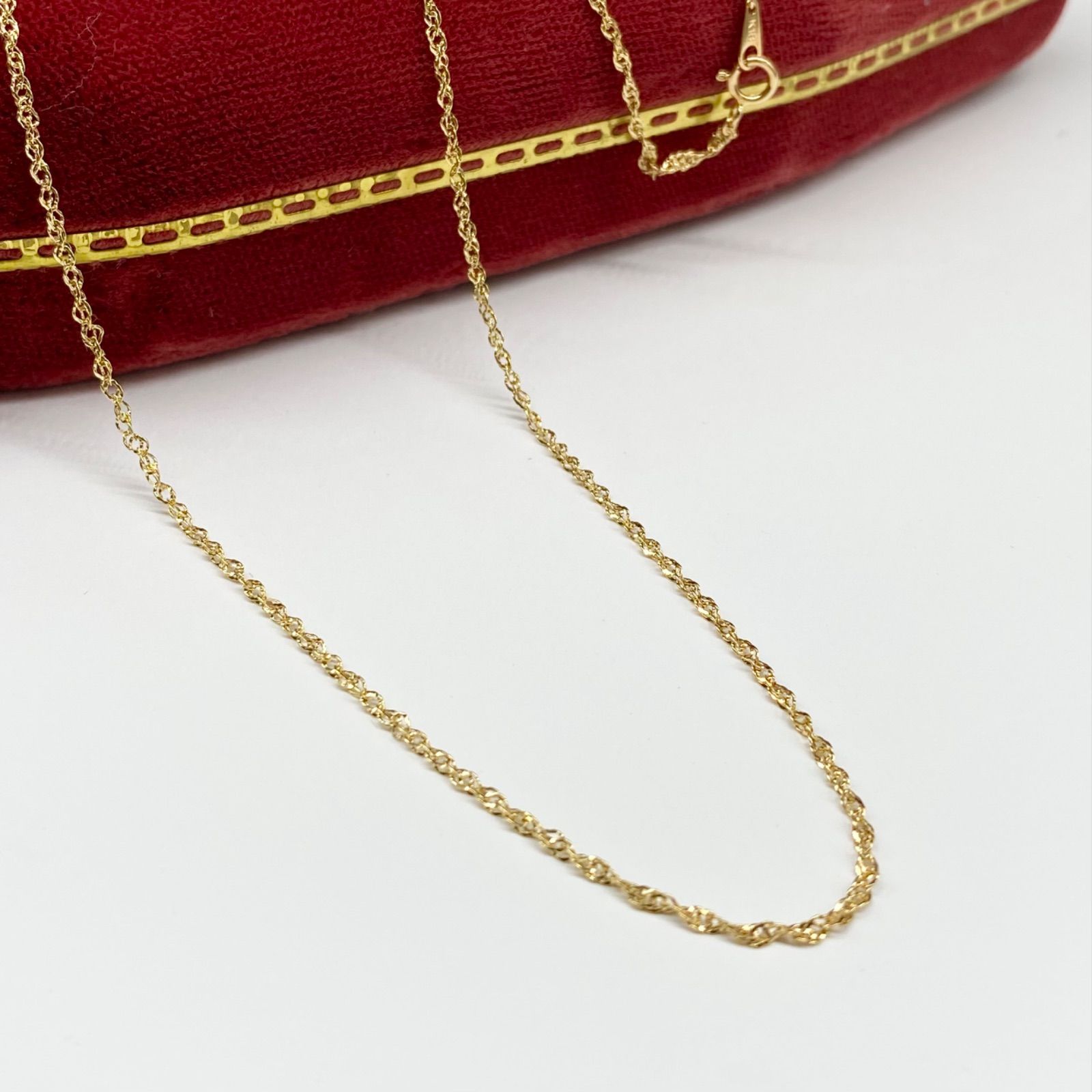 GSTV】K18 ゴールド チェーン ネックレス ロング 50cm 18金 C1793