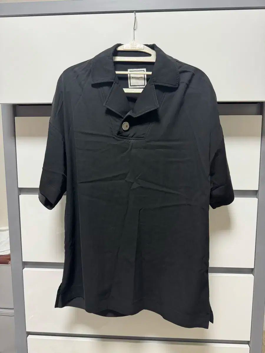 WOOYOUNGMI ウーヨンミ ブラック 半袖 シャツ