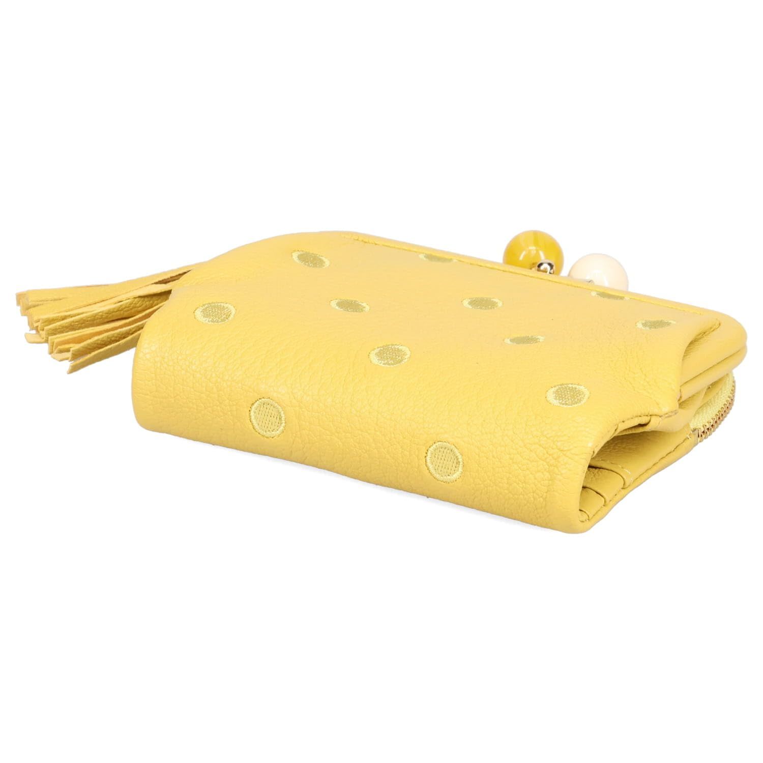 ペルケ アクリル玉がま口2つ折り財布 LVDOT DECORATOM_COM_BR