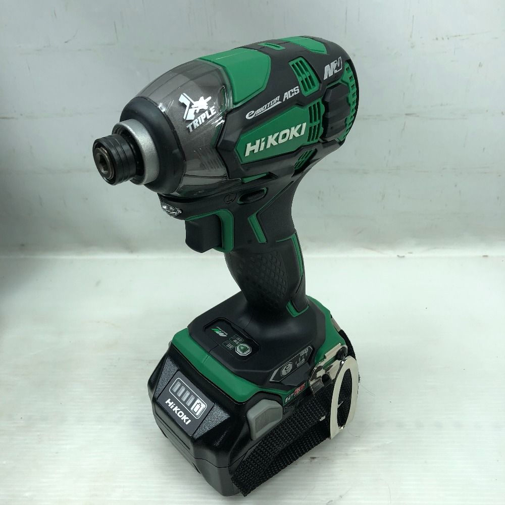 HiKOKI ハイコーキ 締め付け工具 インパクトドライバ ♥品 S 充電器 充電池2個 ケース付 WH36DA グリーン