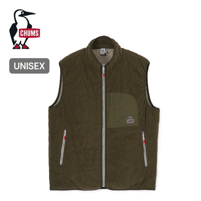 CHUMS チャムス ブービーステッチフリースベスト CH04-1472 オリーブ