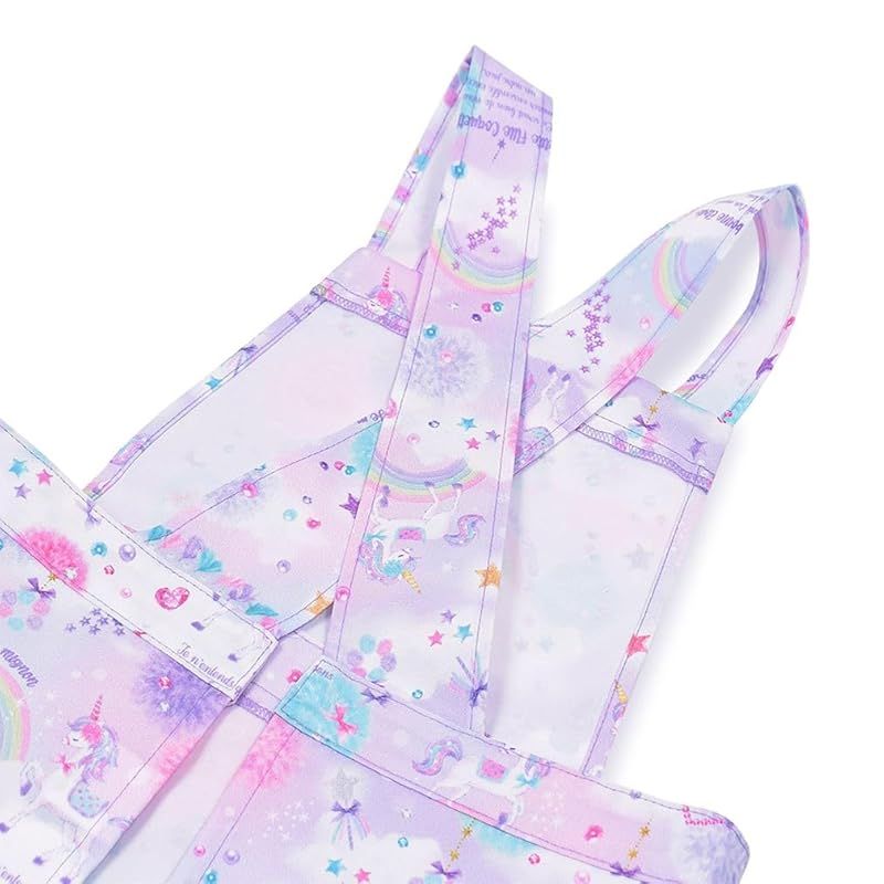 COLORFUL CANDY STYLE 撥水 バッククロス 子供 エプロン 三角巾付 100 ～ 120cm ユニコーン柄 女の子 ノーアイロン 速乾 軽量 汚れにくい シワ防止 幼稚園 小学生 ユニコーンファンタジー NL100600