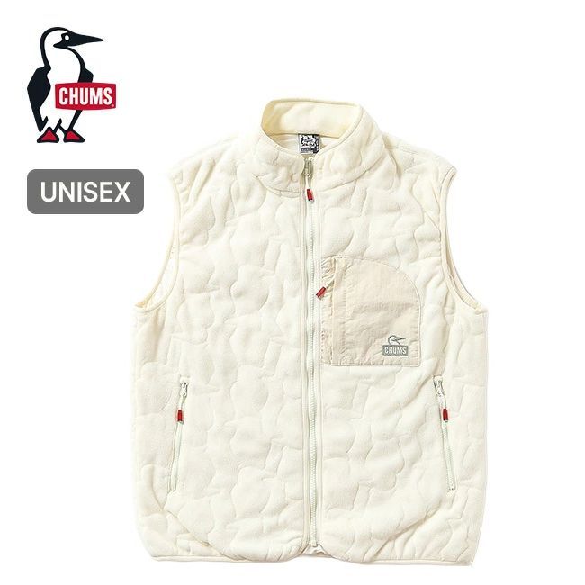 CHUMS チャムス ブービーステッチフリースベスト CH04-1472 アイボリー