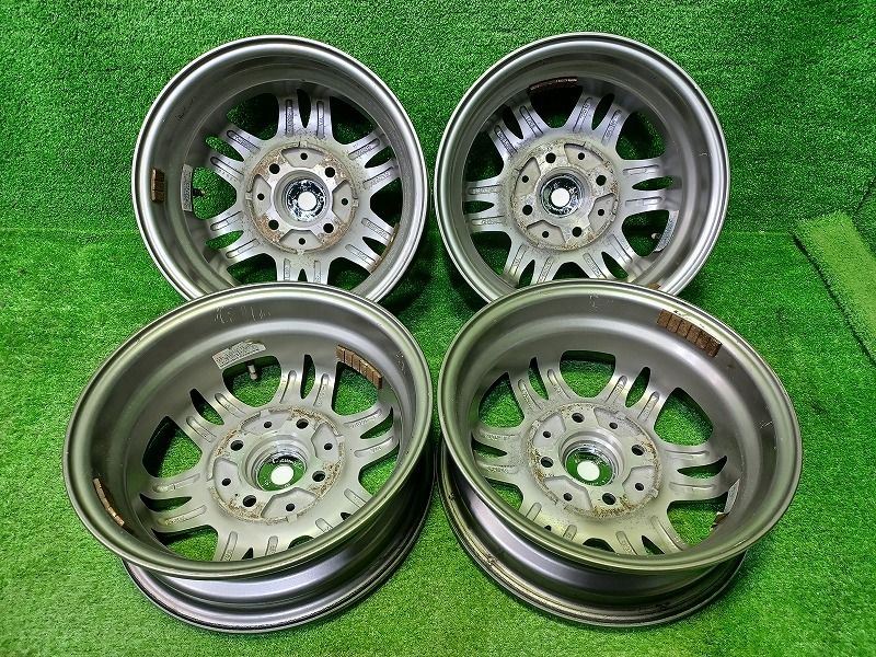 社外 レイシア ﾊｲｾﾞｯﾄ ホイール アルミ ガンメタ 12インチ 4.00B 4穴 4本 100 42 FFCRYSTALESIA_COM