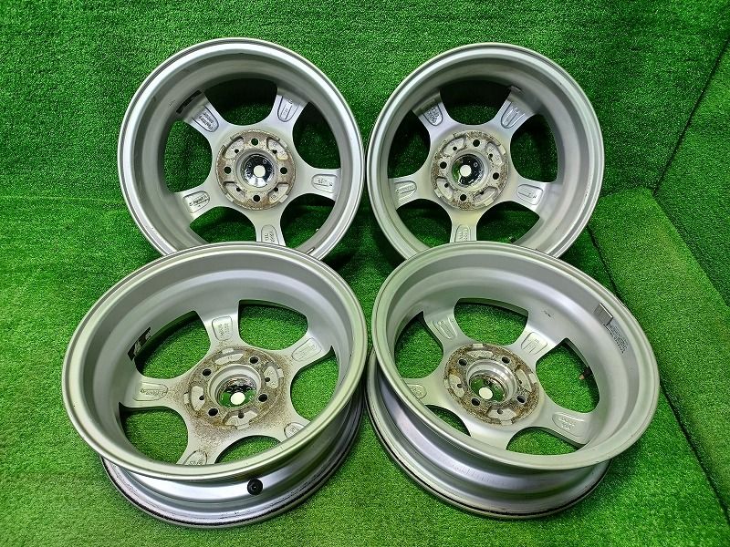 社外 ヴィオレント 軽自動車 ホイール アルミ シルバー 14インチ 4.5J 4穴 4本 100 45 FFCRYSTALESIA_COM