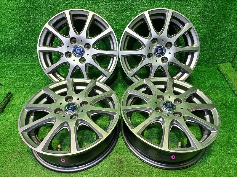 社外 ティラードイータ 軽自動車 ホイール アルミ ガンメタ 14インチ 4.5J 4穴 4本 100 45