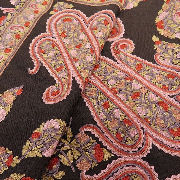 ターラ・ブランカ TARA BLANCA 刺繍 ストール ショール ペイズリー 花