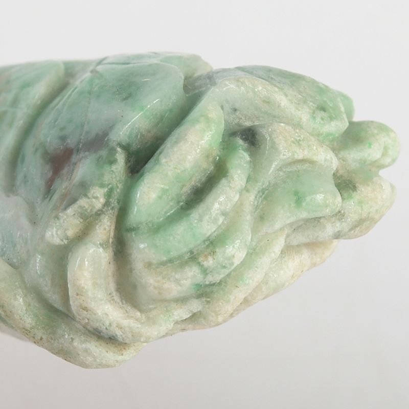 中国 玉石翡翠玉彫刻 白菜 紙鎮 置物 時代箱付 M S59 - メルカリ