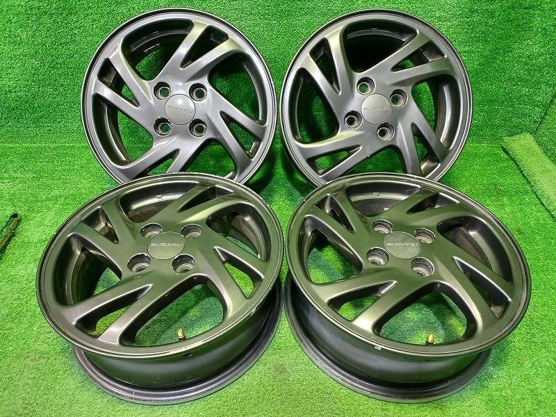 スバル SUBARU 純正 プレオ RA2 ホイール アルミ ガンメタ 14インチ 5J 4穴 4本 100 45