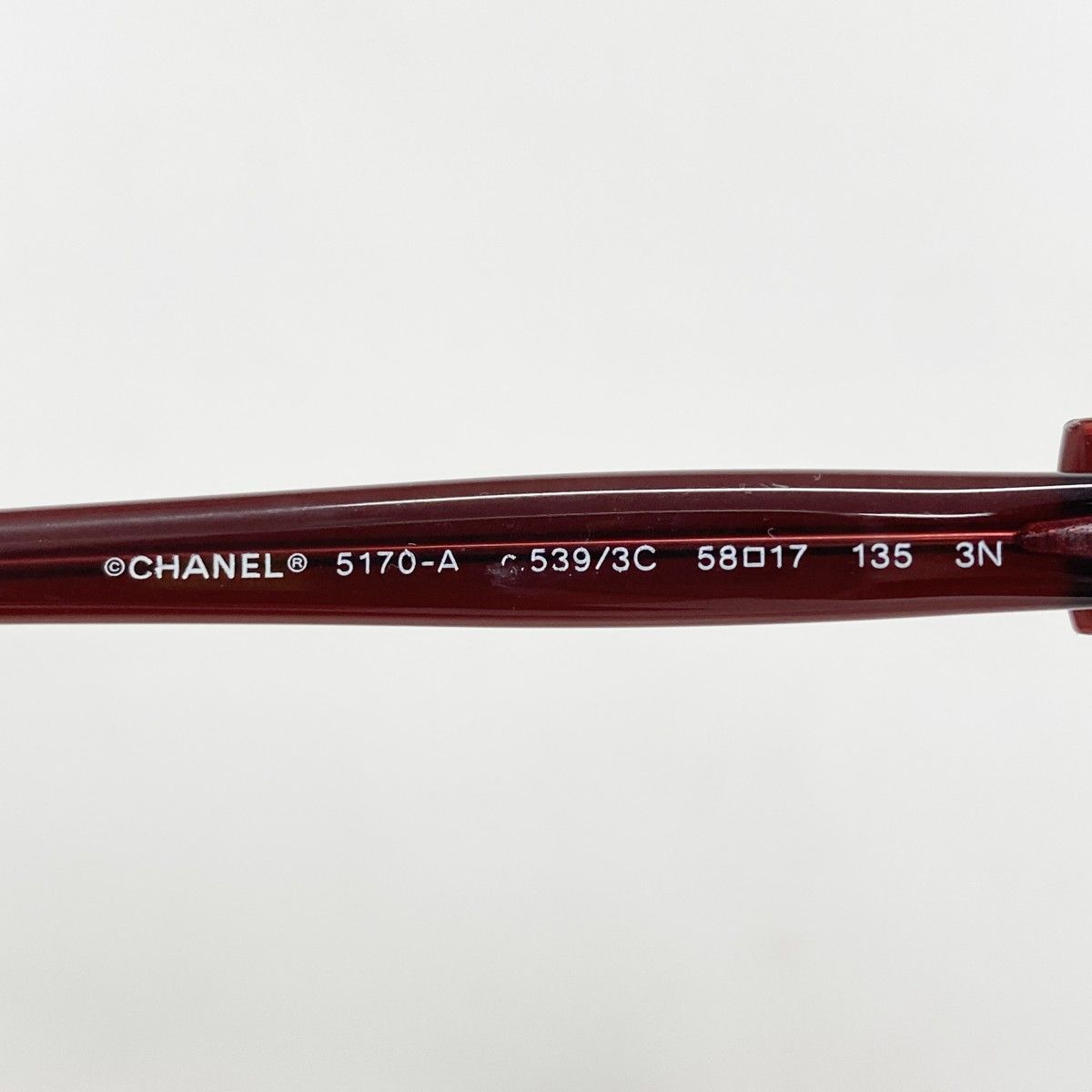 5md5095 シャネル サングラス 5170-A プラスチック ボルドー シルバー金具 レディース