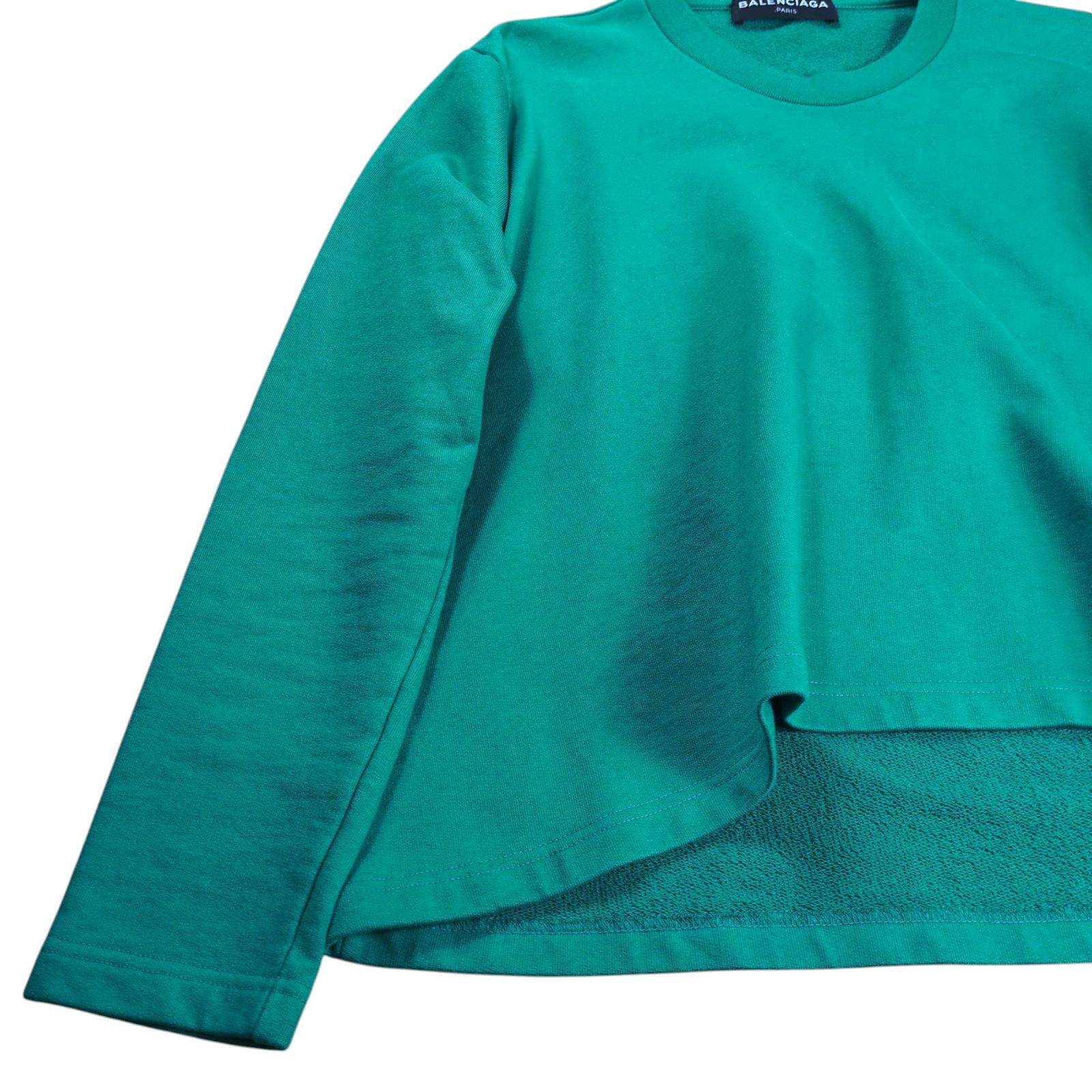  BALENCIAGA Logo Embroidered Cropped Oversized Sweatshirt トレーナー スウェット トップス