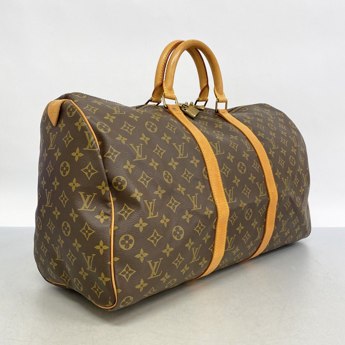 5md5283 ルイヴィトン ボストンバッグ モノグラム キーポル50 M41426 ブラウン メンズ レディース ユニセックス