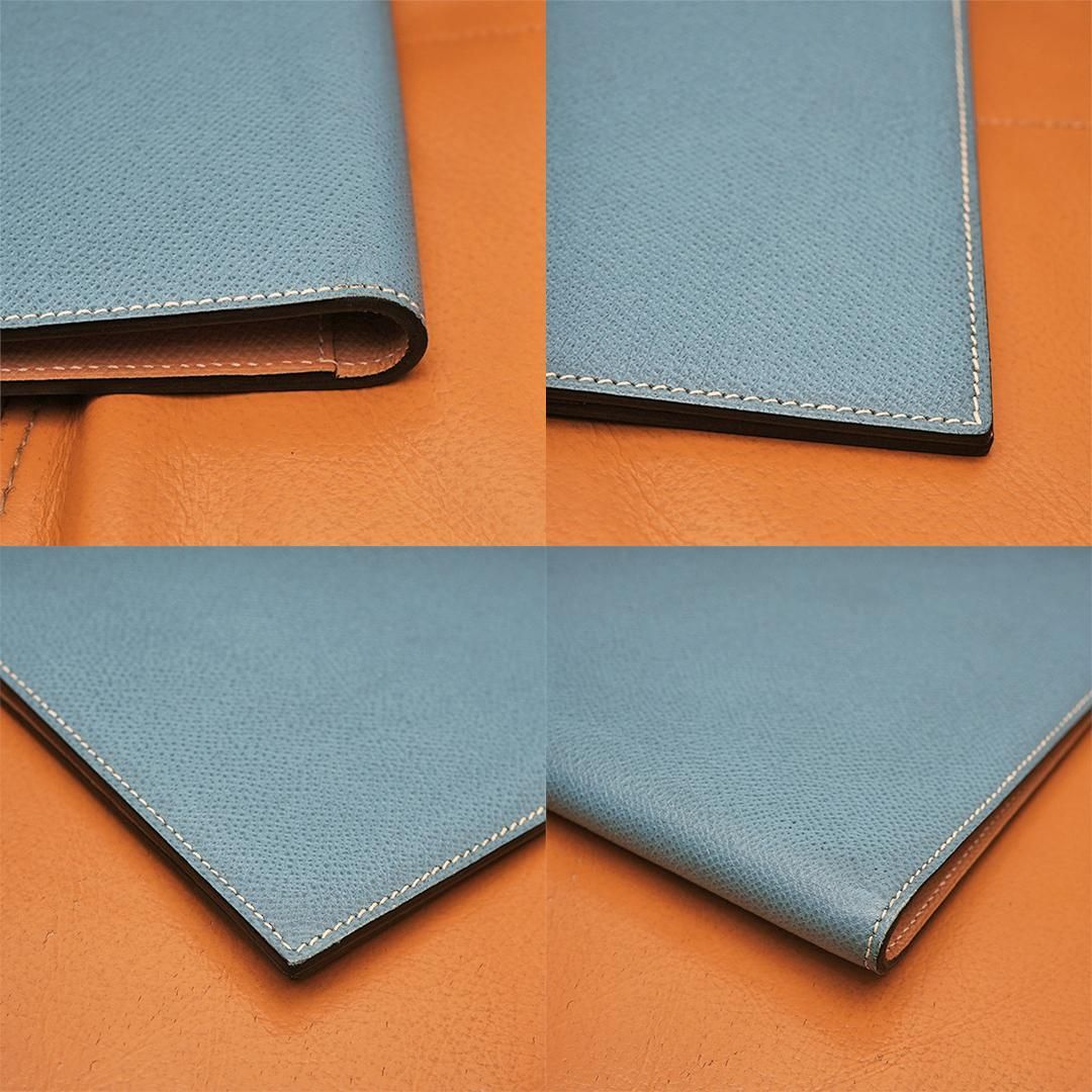 希少 美品 HERMES エルメス A4 ノートカバー バイカラー アジェンダ
