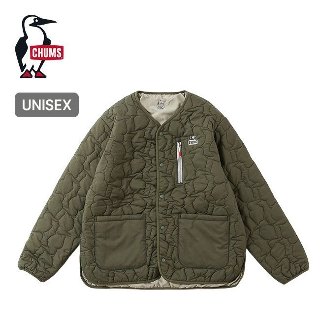 CHUMS チャムス ブービーステッチパデッドカーディガン CH04-1469 オリーブ