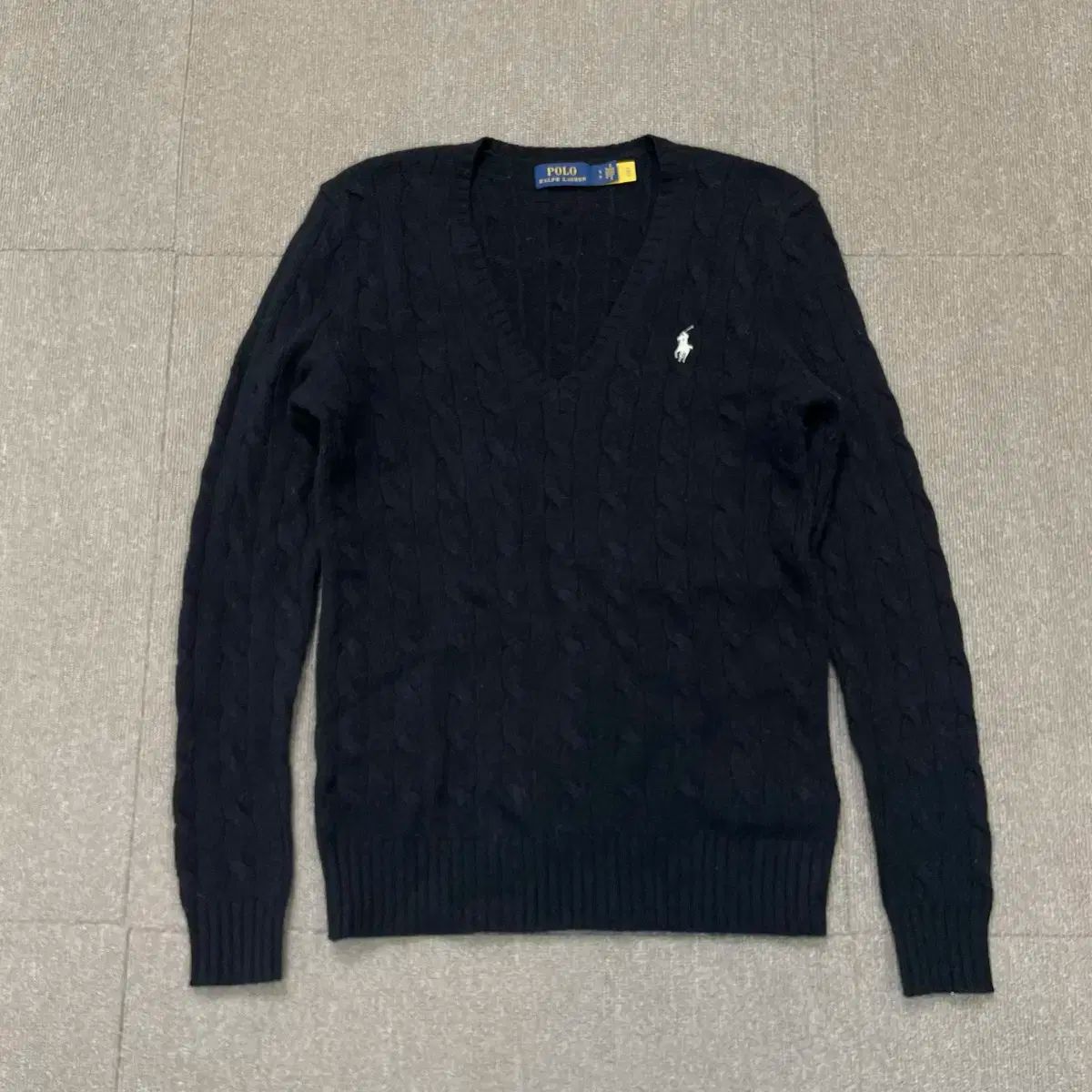 POLO ラルフローレン POLO ウィメンズ Vネック ケーブルニット S