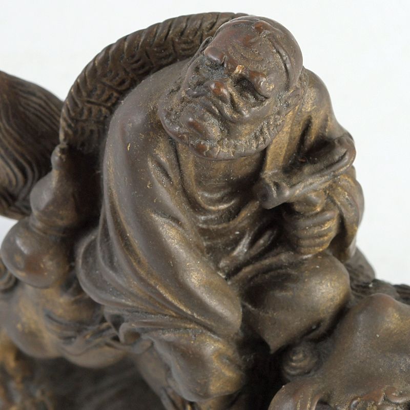 中国 古銅宣徳銅 馬に寿老人 香炉 中国 古銅宣徳銅 馬に寿老人 香炉 中国 古銅宣徳銅 馬に寿老人 香炉