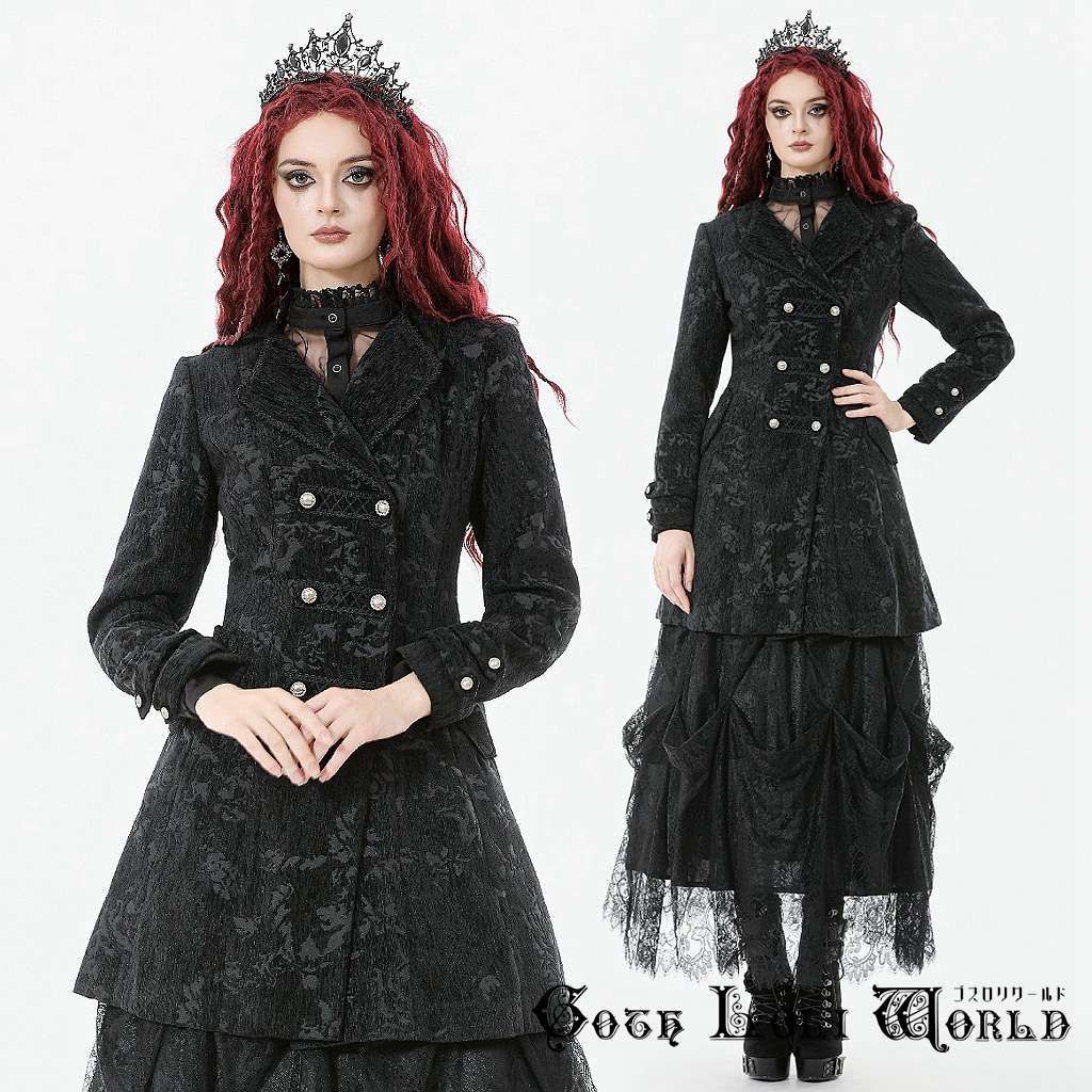 ゴスロリワールド JW299 地雷系 ゴスロリ ファッション 厚手 Aライン コート ジャケット ゴシック ゴスロリ ロリータ ビジュアル系 ヴィジュアル系 V系