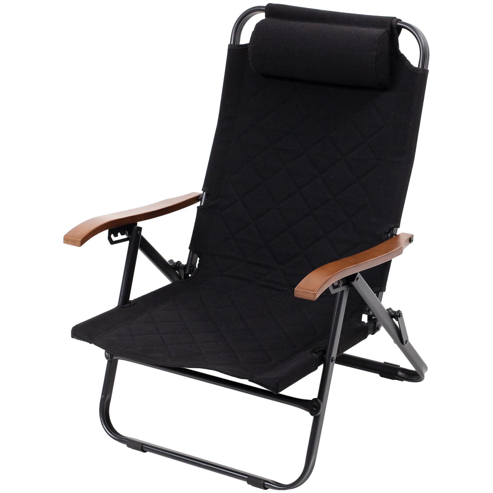 商品 キャンプ 折りたたみ ブラック リビング ST スチール リクライニング お昼寝 アウトドアチェア 収納袋付 リラックス クライマックスローチェア2 Hilander ハイランダー