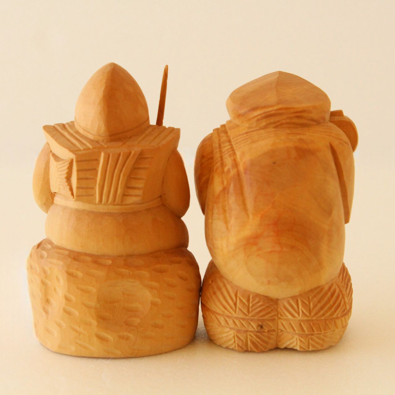 KO]七福神 恵比寿様 大黒様 2体セット 杉本神社 平成18年1月 木製 置物