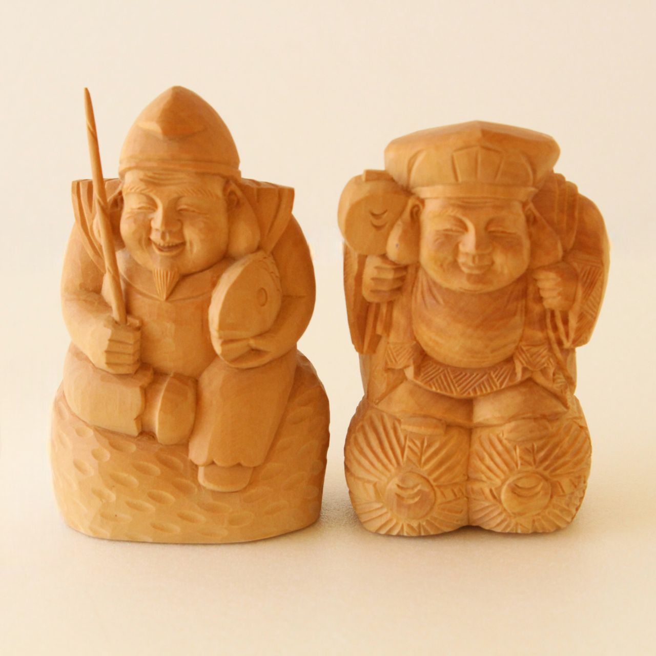 お値下げ 純銀製 恵比須様 大黒天様 置物 コレクション 送料無料】 純金 恵比寿様 15g / 光則（金工芸） 恵比寿 大黒