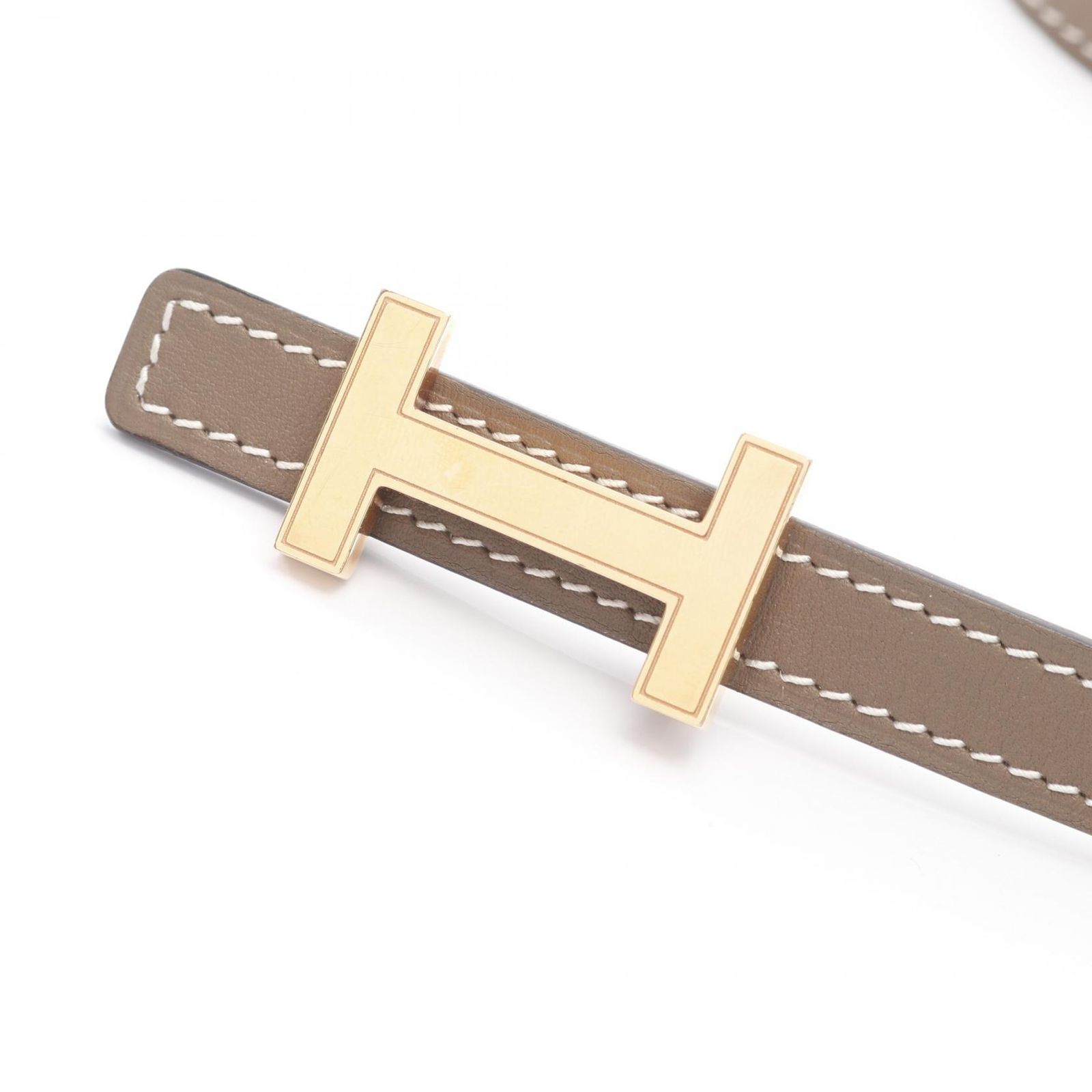 エルメス HERMES ベルト フォーカス H ベルト エトゥープ レザー ベルト レディース Used A