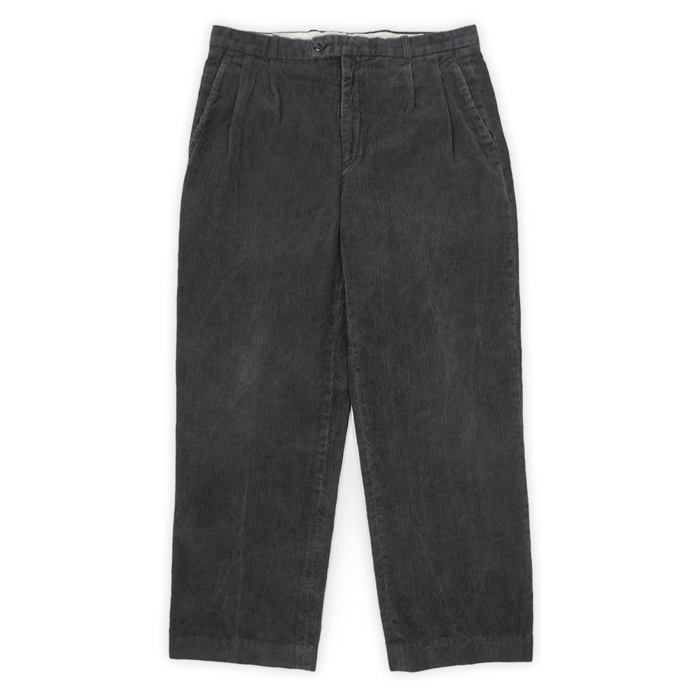 シアーズ Sears 80s 80年代 2タック 太畝コーデュロイトラウザー パンツ コーズ USA ヴィンテージ アメリカ 古着 メンズ ズボン コーデュロイパンツ チャコールグレー 墨黒 W34