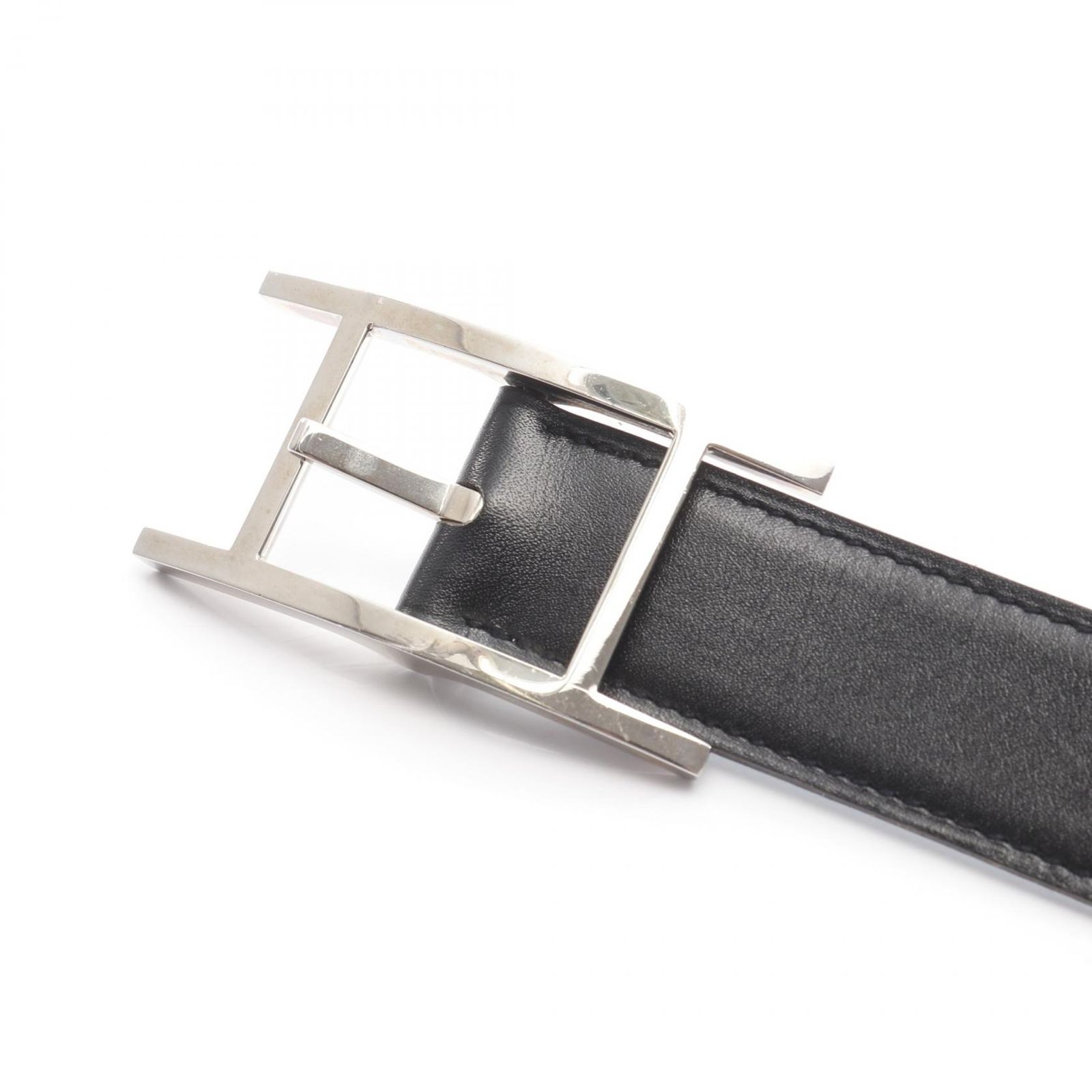 エルメス HERMES ベルト カンタン アピ3 ノワール ブルージーン ブルー