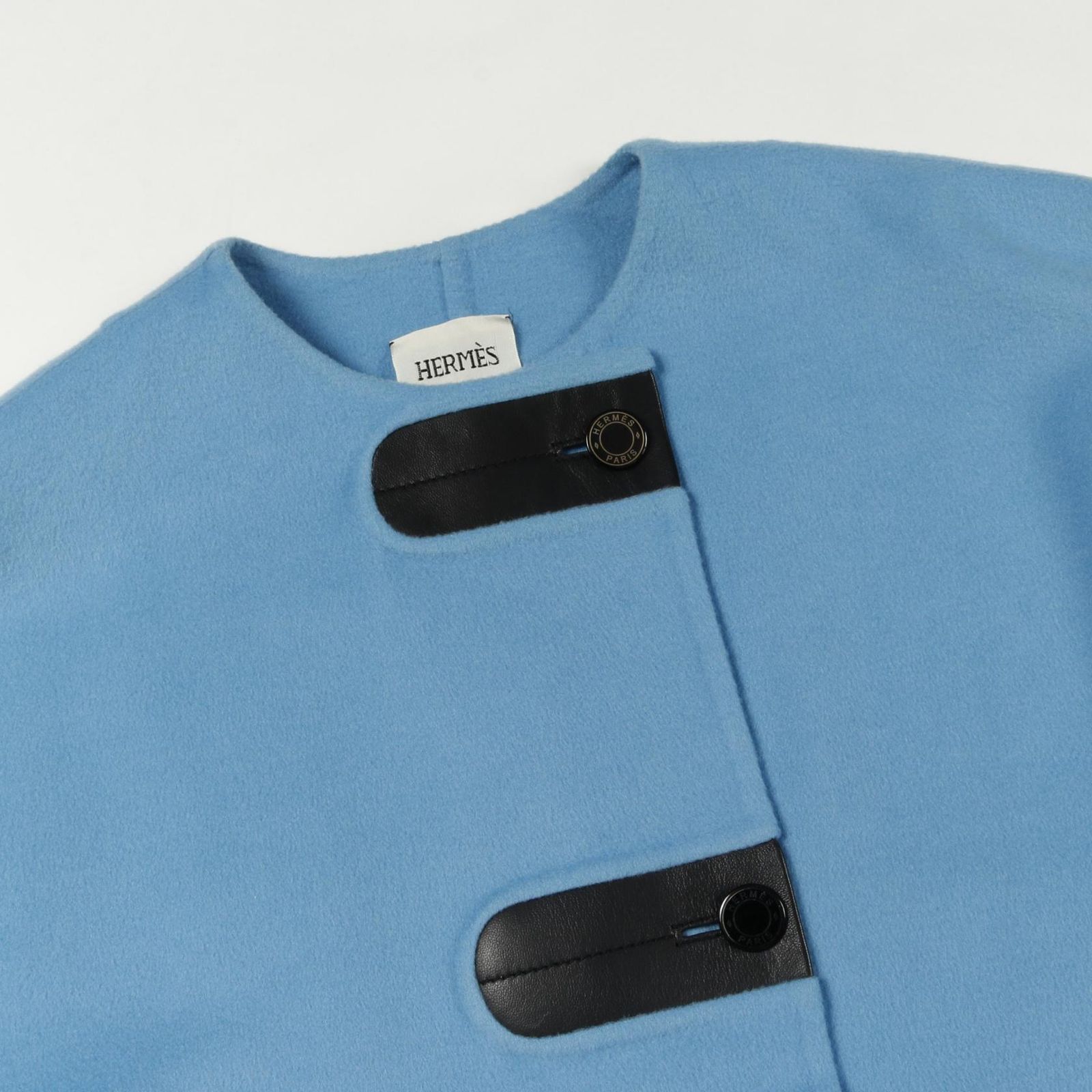 エルメス HERMES カシミヤ レザー コート レディース Used B GULLKHAN_COM