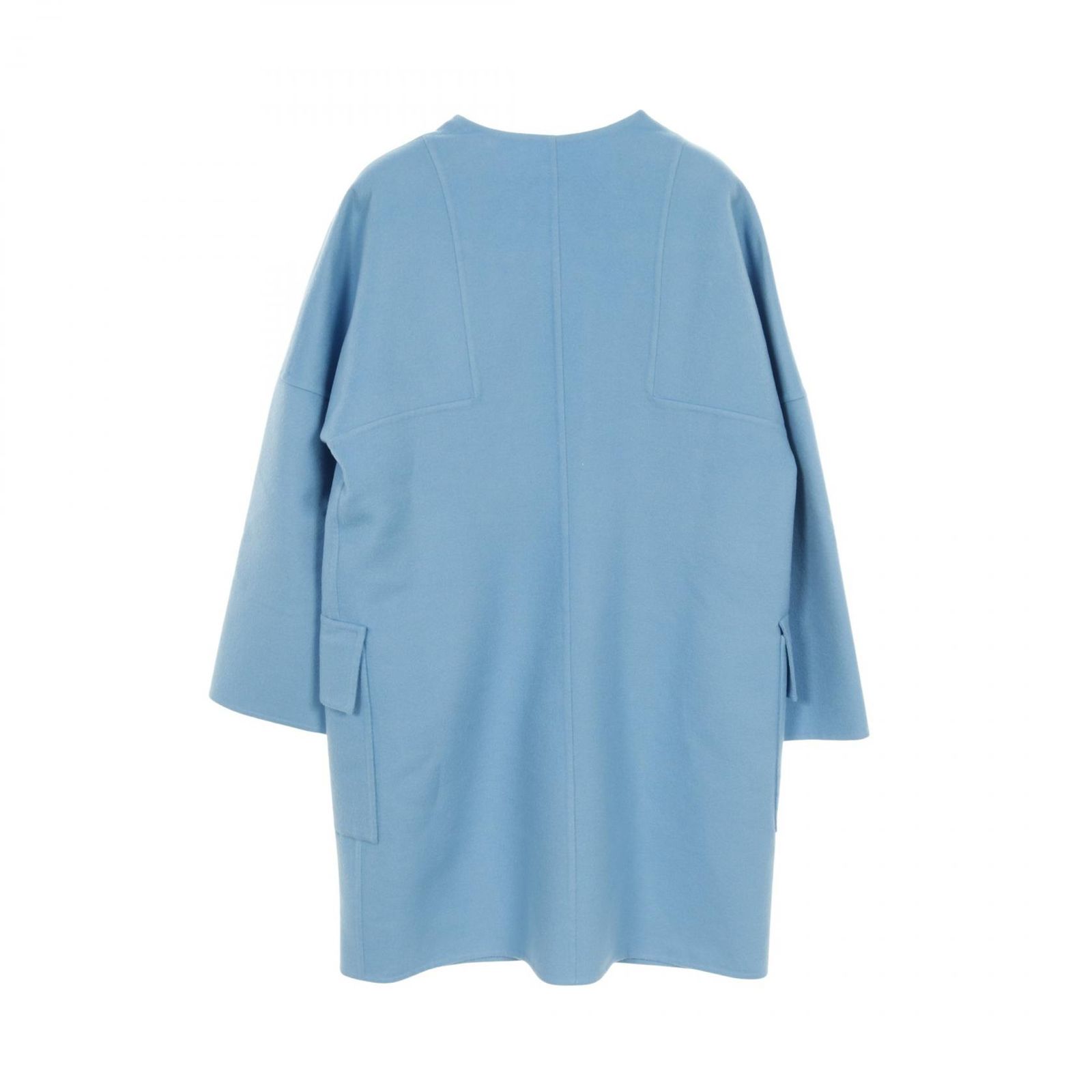 エルメス HERMES カシミヤ レザー コート レディース Used B