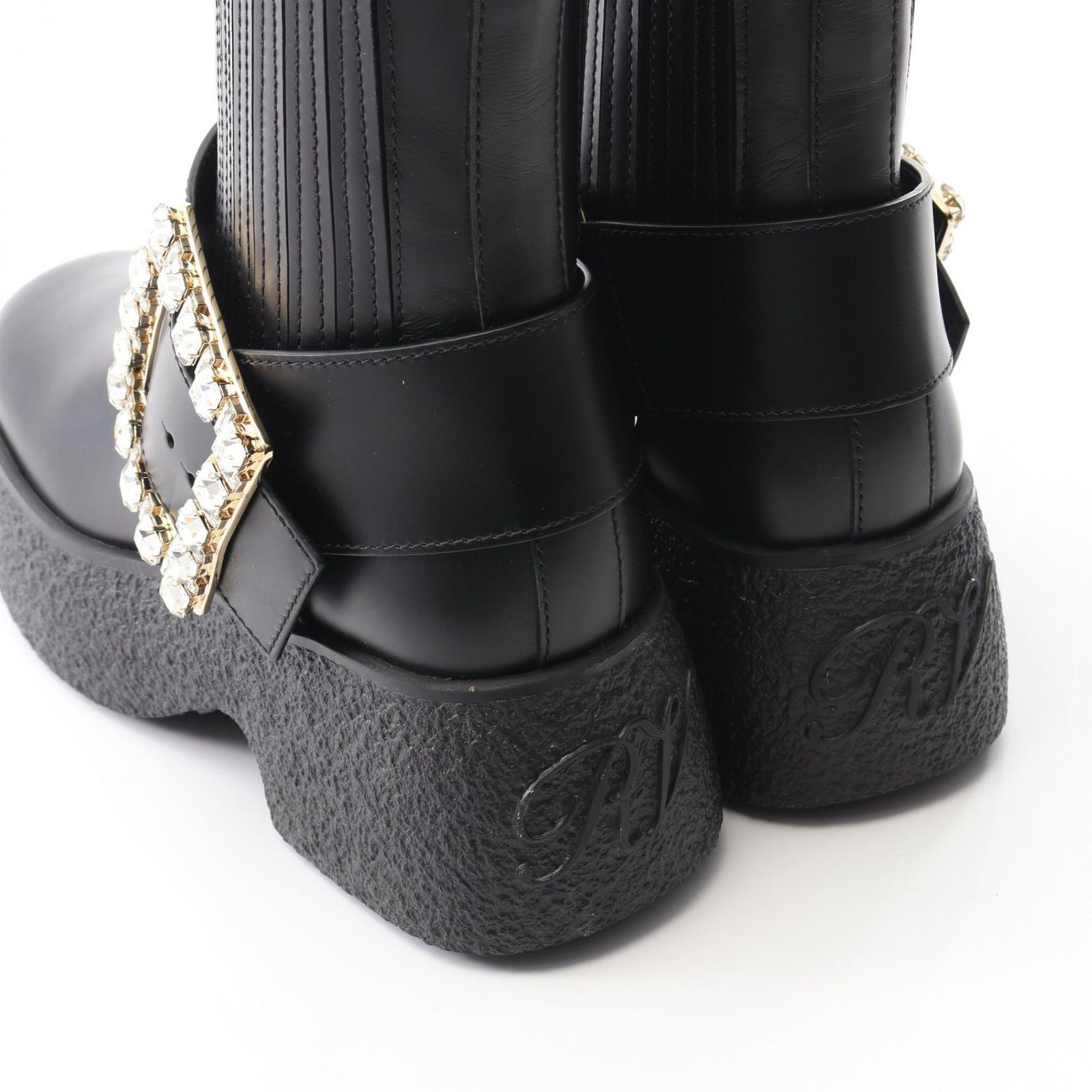 ブーツ クリスタルバックル