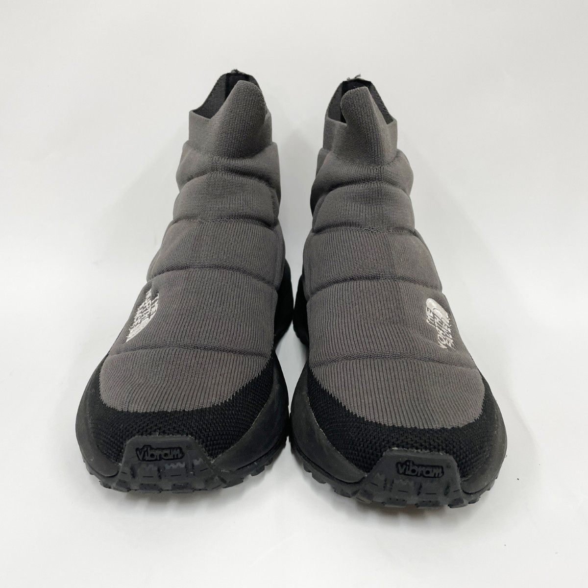 〇〇THE NORTH FACE ザノースフェイス ユニセックス ブーツ シェルター ニット ミッド ウォーターレペレント サイズ24cm NF52243 グレー×ブラック