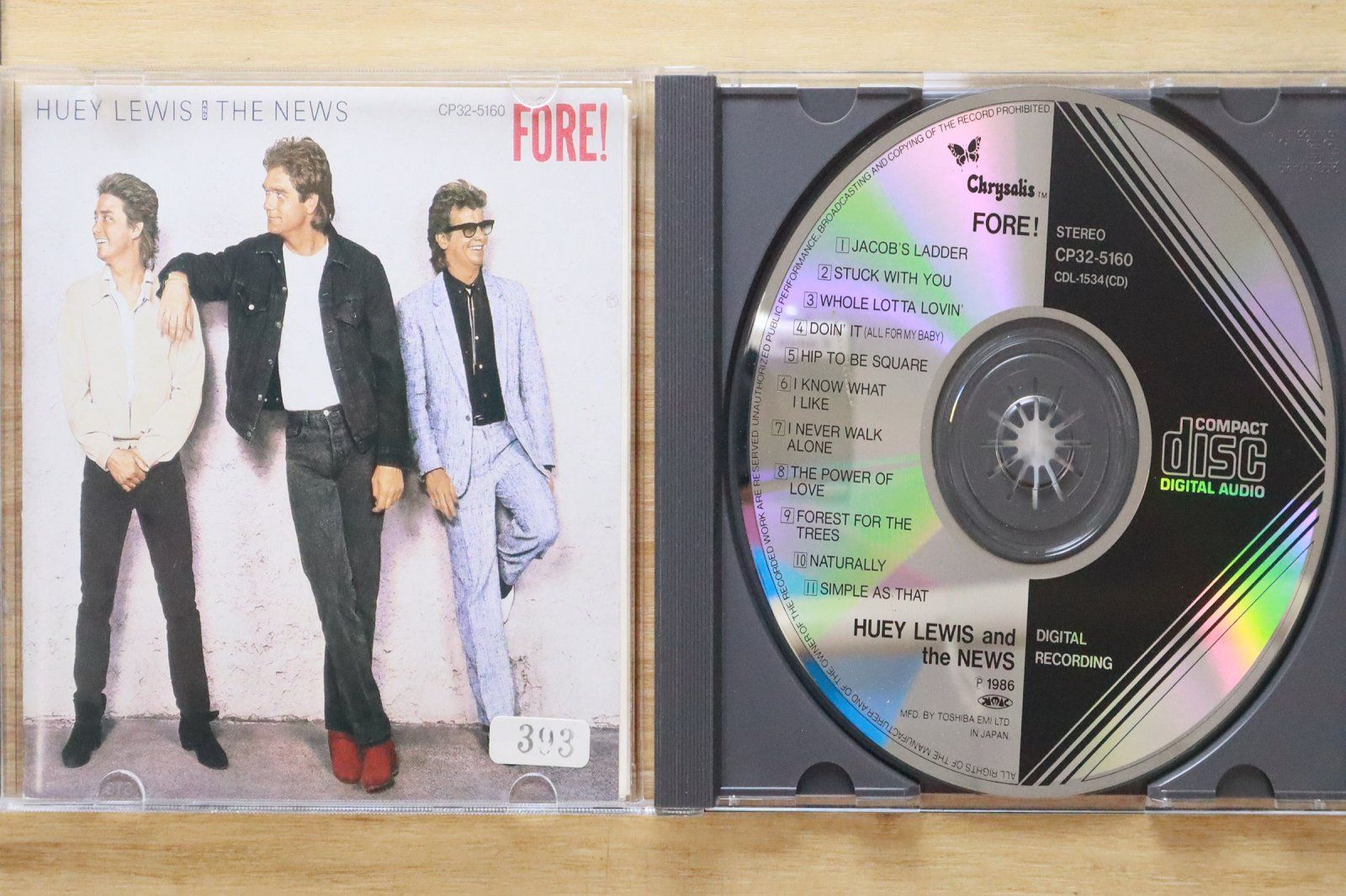 中古CD☆ヒューイ・ルイス&ザ・ニュース/Huey Lewis & The News□ FORE