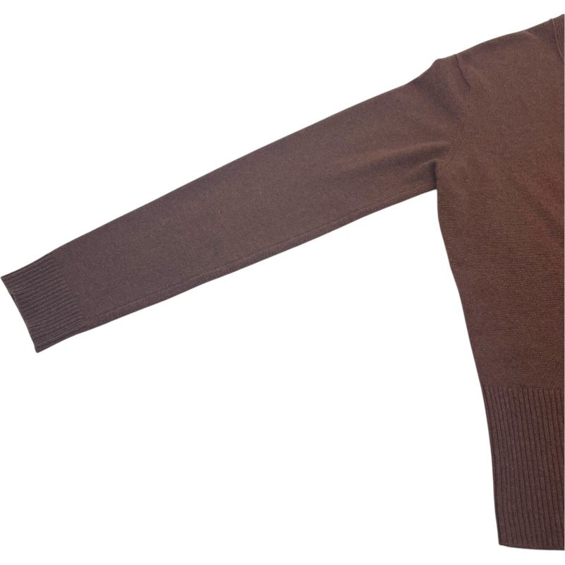 エルメス HERMES カシミヤニットカーディガン ブラウン カシミヤ レディース カーディガン