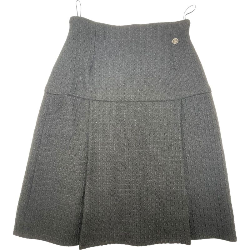 シャネル CHANEL ツイードスカート P38774 ブラック ウール レディース スカート
