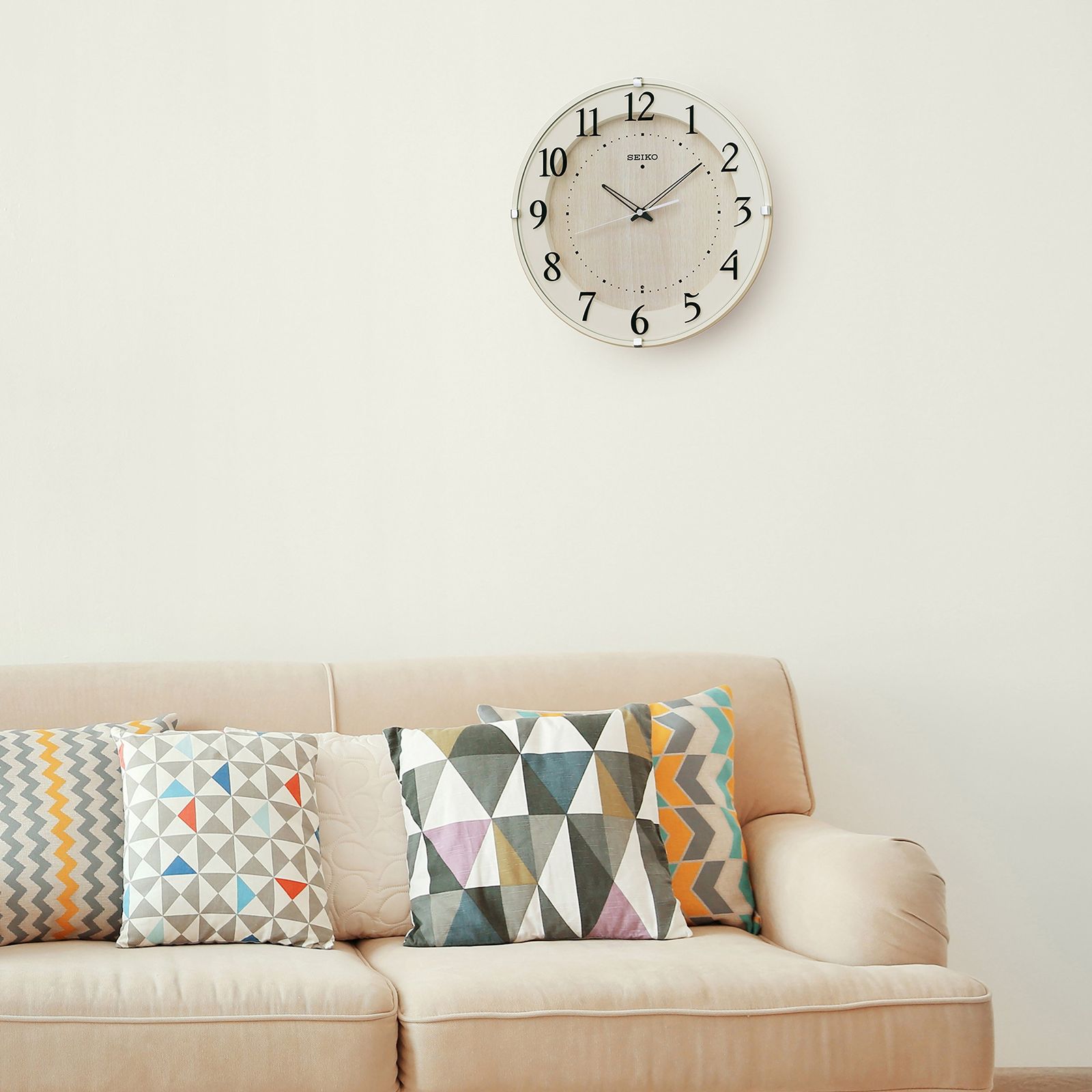 新着商品 直径320x46mm アイボリー KX397A アナログ 電波 ナチュラル 掛け時計 Clock セイコークロック Seiko NEXPOTALLINN_EU