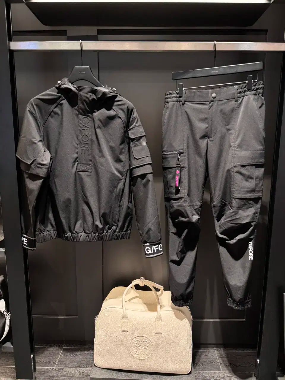 G FORE メンズゴルフ フードジャケット-ジョガーパンツ セット