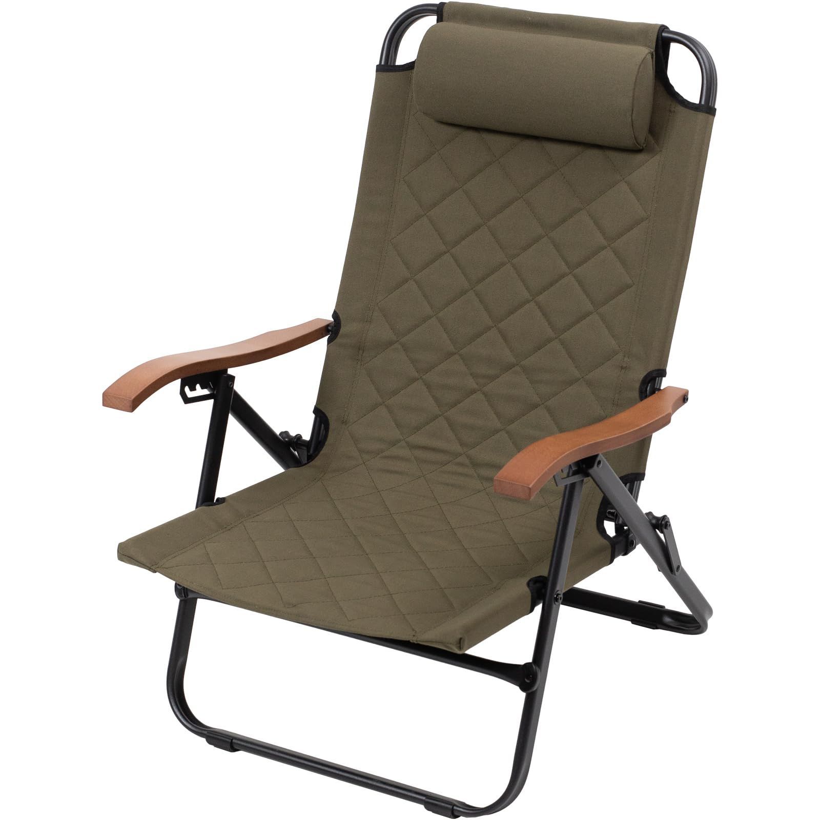 新着商品 アウトドアチェア リクライニング ST スチール 収納袋付 カーキグリーン 折りたたみ クライマックスローチェア2 キャンプ リビング Hilander ハイランダー お昼寝 リラックス